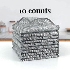 Diamond-Weave Scrub Cloths for Kitchen – Non-Scratch, Odor-Free, 10/30 Packs