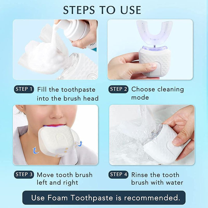 360° Hands - Free Electric Toothbrush &amp; Whitening Kit - Velloraco