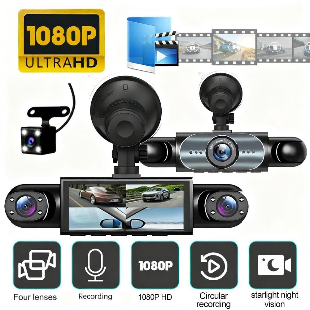 360° Quad - Vision Dashcam: Total Protection, No More Blind Spots - Velloraco