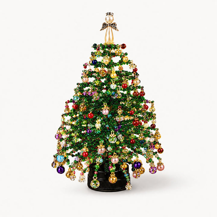 🎄✨DIY Beaded Christmas Tree Kit with Lights -🎅 Mini Tabletop Holiday Decoration