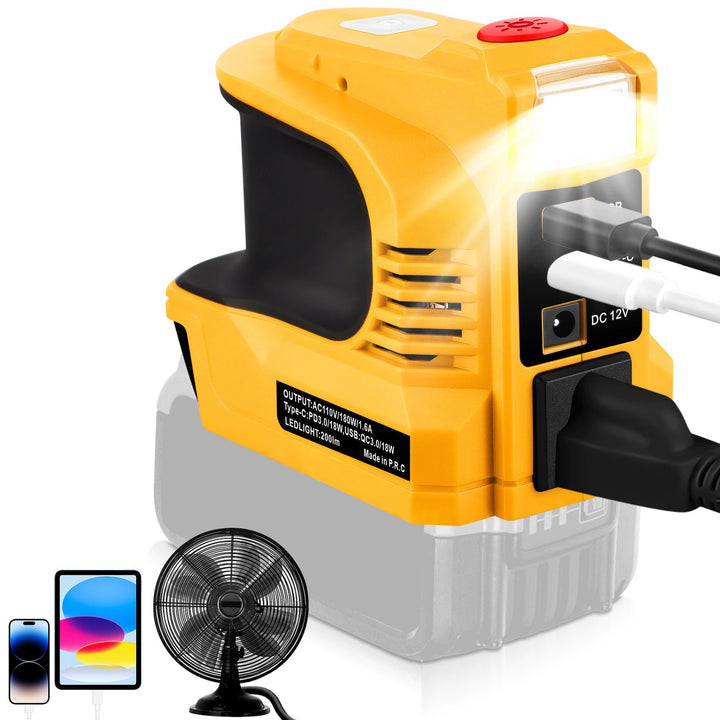 Tool Battery Inverter – Portable Power for Camping &amp; Emergencies