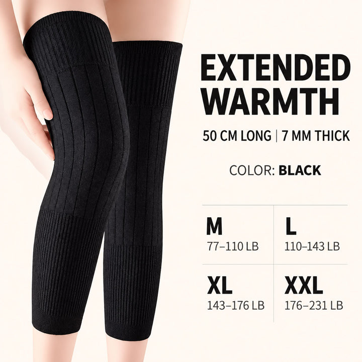 2Pcs Extra-Long Polyester Knee Warmers