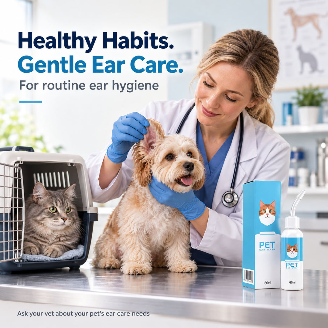 4 fl oz  Ear Cleaner for Dogs &amp; Cats – Gentle Itch Relief &amp; Odor Control