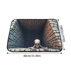 3D Illusion Halloween Doormat, Spooky Optical Entryway Mat