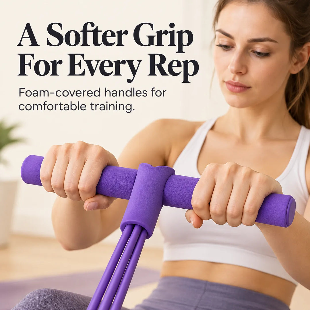 Foot-Anchored Resistance Trainer – Full Body Home Workout (3 Colors)