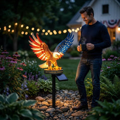 🦅 America 250th Anniversary Solar Eagle Garden Light – A Glowing Tribute to American Freedom