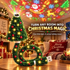 Portable Christmas Tree Projection Light – 6 Holiday Patterns