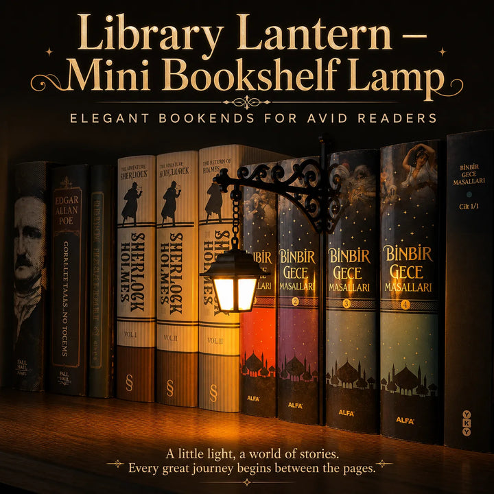 Cozy Bookshelf Lantern Lighting – Miniature Library Table Lamp &amp; Birthday Gift for Book Lovers