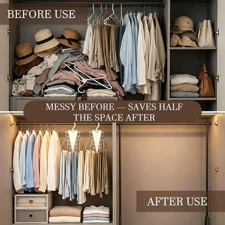 2-Pack V-Shape 12-Hook Closet Hanger Organizer