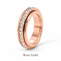 Rotatable Fidget Spinner Ring, Titanium Steel Calming Comfort Band