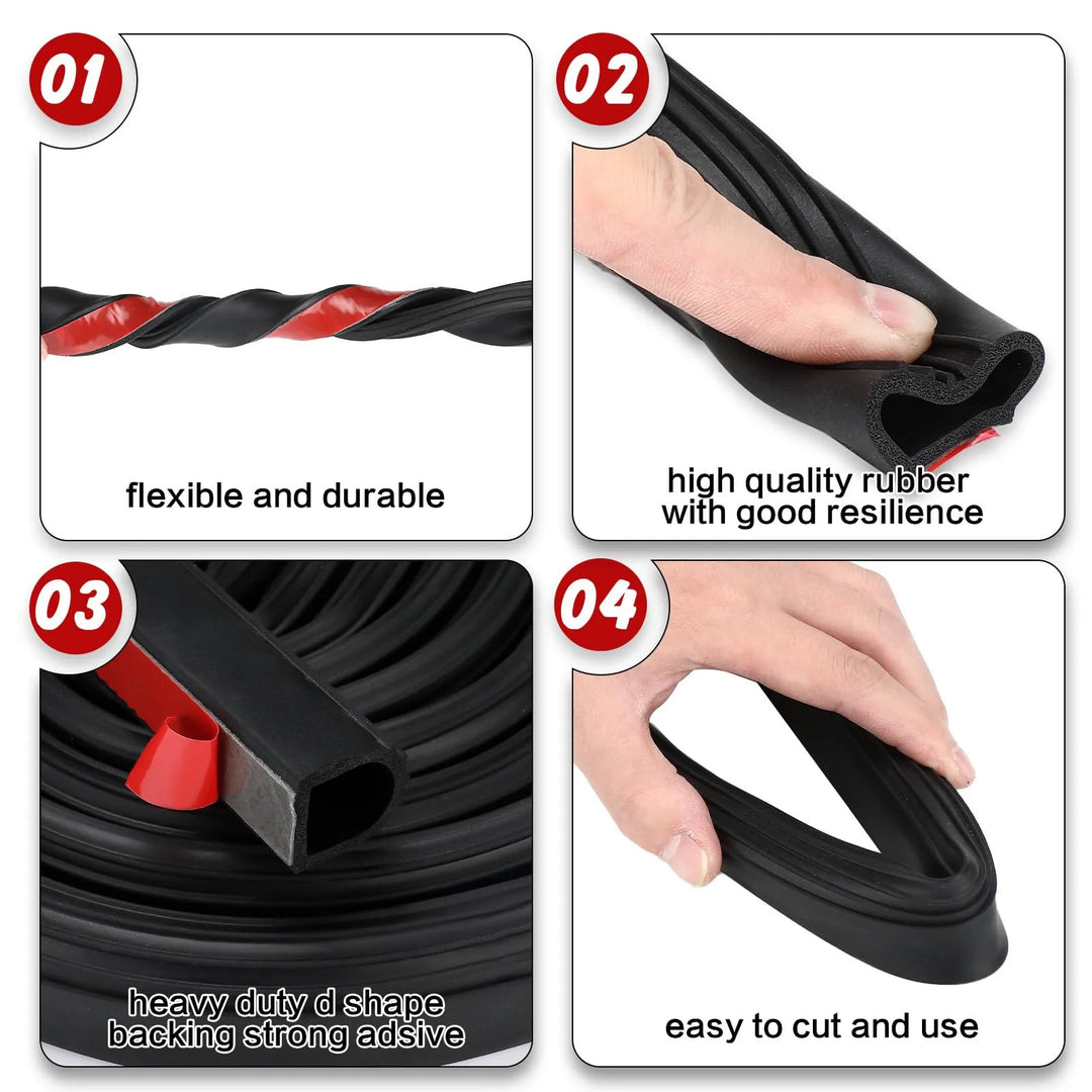 Car Door Rubber Seal Strip | Stop Noise, Water Leaks &amp; Drafts