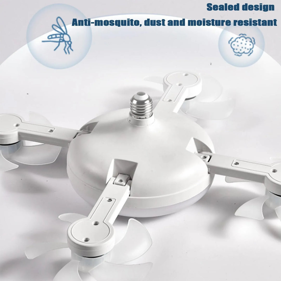 Screw-In Socket Ceiling Fan with Remote &amp; Dimmable LED Light