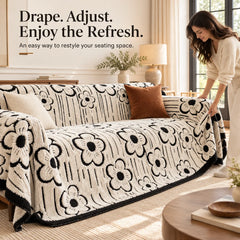 Plush Sofa Cover Protector – Soft, Anti-Slip, Machine-Washable