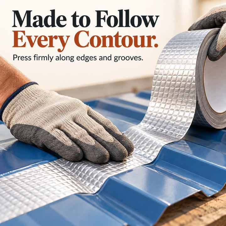 Heavy-Duty Waterproof Aluminum Foil Tape - Butyl Seal, 4 Sizes