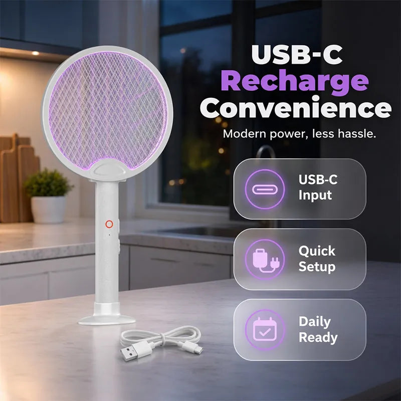 3000V Electric Fly Swatter for Indoor &amp; Outdoor
