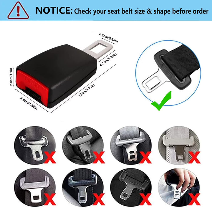 Velloraco Easy-Click Car Seat Belt Extender (2-Pack)