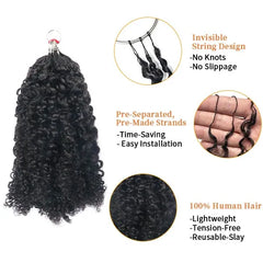 Crochet Curly Hair – 100% Human Hair Pre-Looped, Kinky Coily