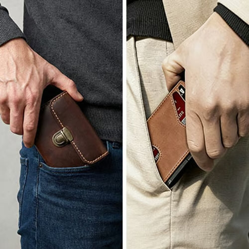 RFID-Blocking Bifold Wallet with Pop-Up Card Access