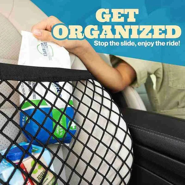 Car Seat Net Organizer – Keep Purses Secure &amp; Accessible While Driving
