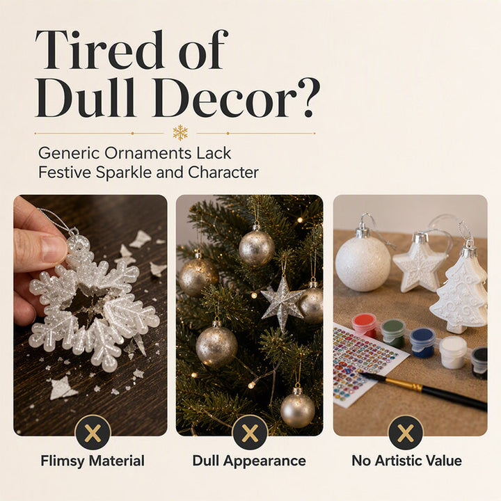 Christmas Snowflake Pearl Art Kit – 6 DIY Hanging Ornaments