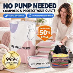 Thickened 3D Vacuum Storage Bags – No Pump, Stands Upright