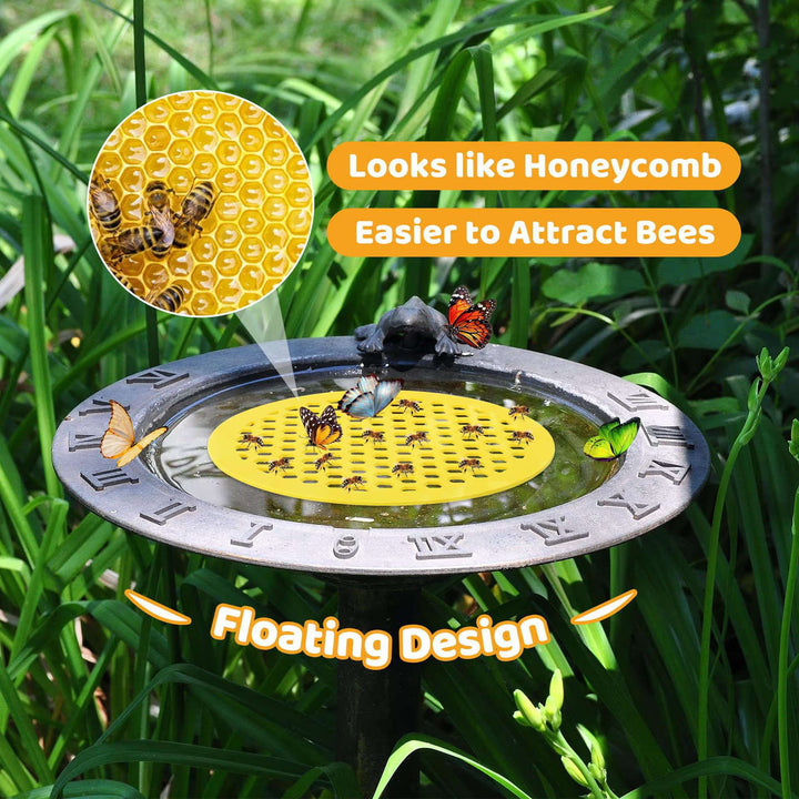 (4-Pack)Floating Bee Station: Safe Watering Pad for Birdbaths