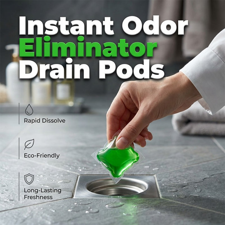 Bio-Enzyme Drain Odor Capsules, 30 Capsules per Box, Green