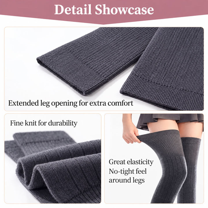 2Pcs Extra-Long Polyester Knee Warmers