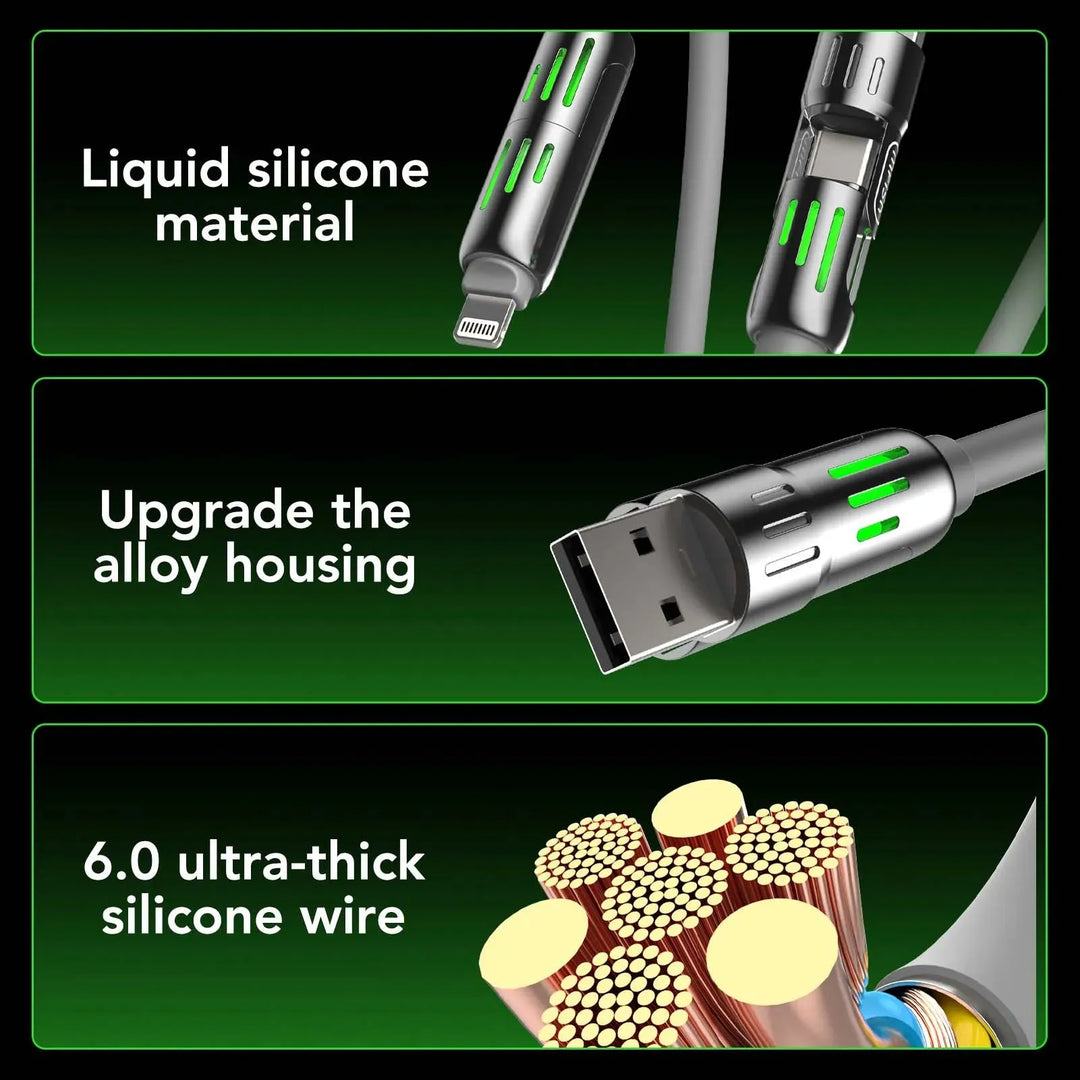 6.6FT 4-in-1 USB C Cable 240W – Fast Charging Cable for All Devices