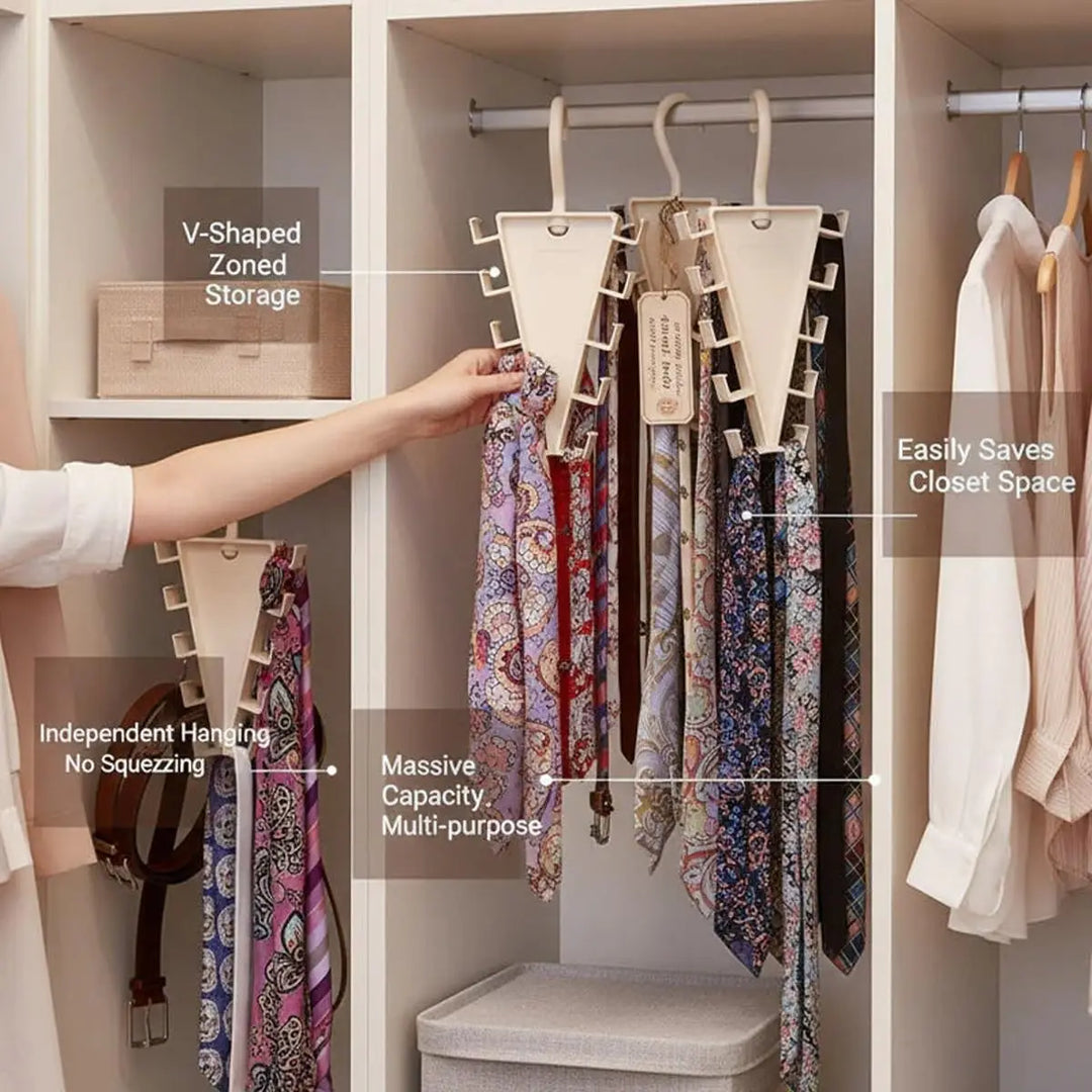 2-Pack V-Shape 12-Hook Closet Hanger Organizer