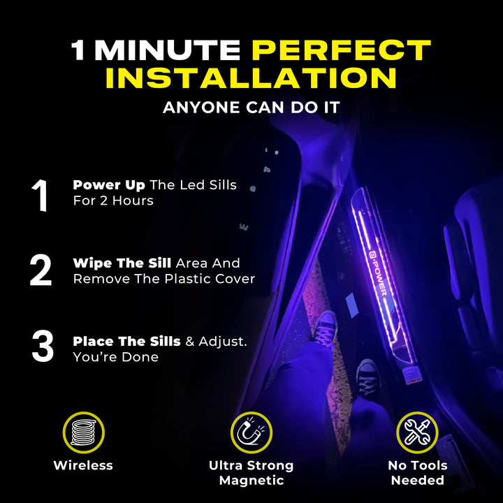 Dynamic Wireless Car Welcome Pedal Lights (Magnetic Smart Sensor)