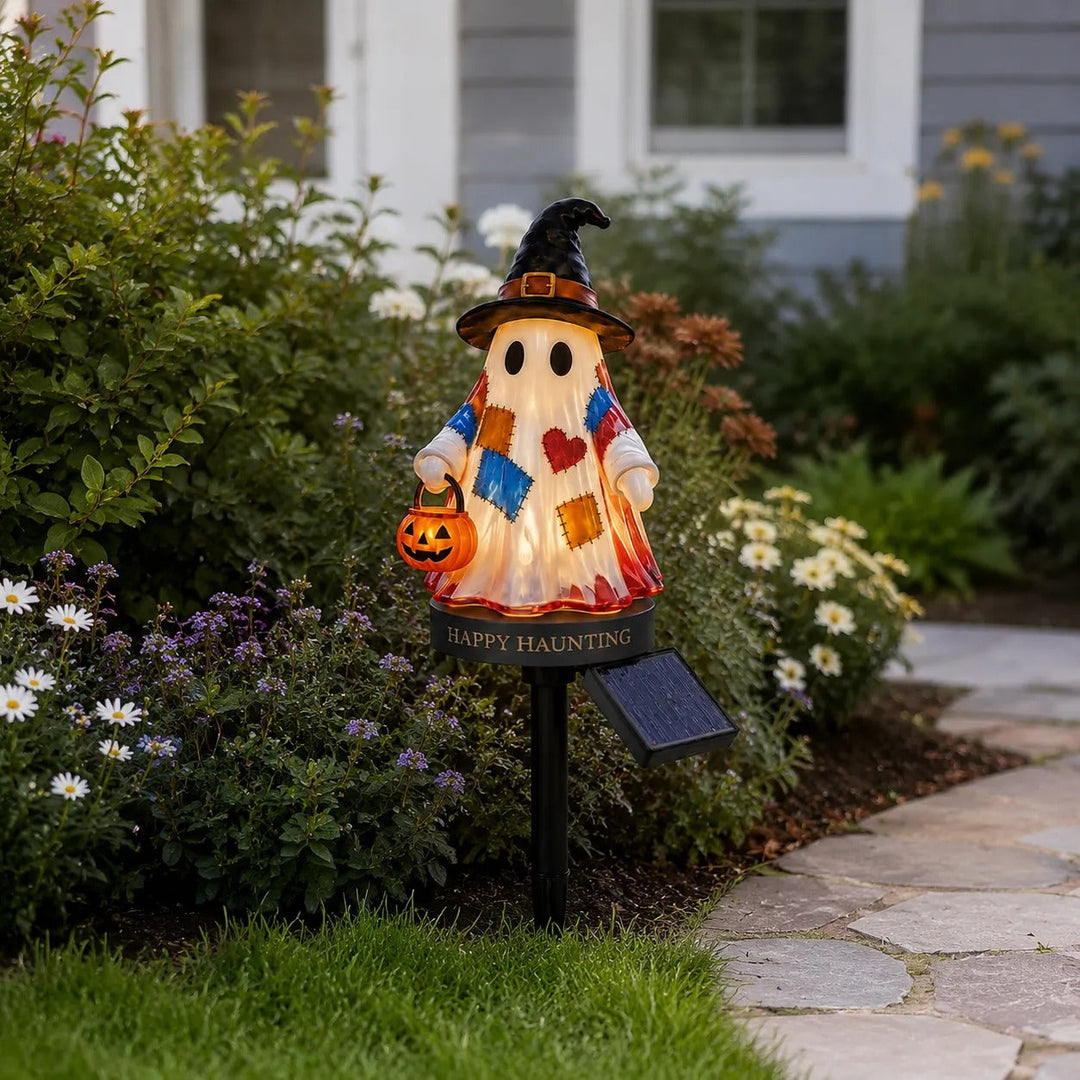 👻 Solar Halloween Ghost Garden Stake