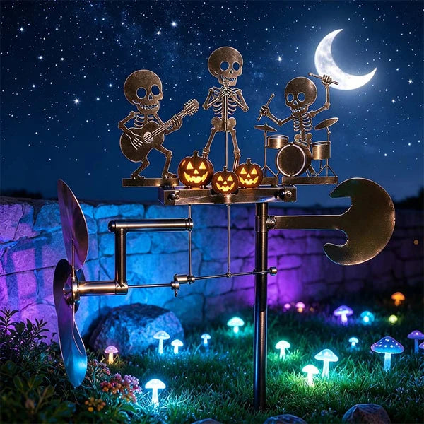 Halloween Skeleton Band Kinetic Wind Spinner – Preorder