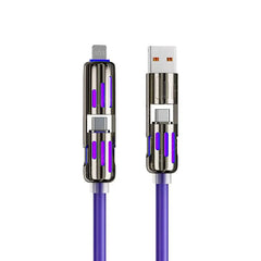 4-in-1 Charging Cable – 3 Lengths, 7 Colors, Tangle-Free