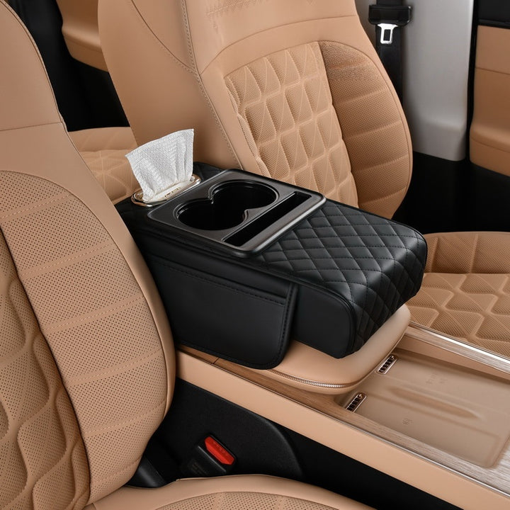 5-in-1 Car Console Organizer &amp; Armrest Pad – Anti-Fatigue Storage for Essentials
