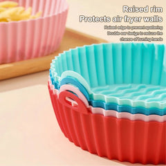 （2-Pack）Reusable Silicone Air Fryer Liners (2-Pack) - Nonstick Tray