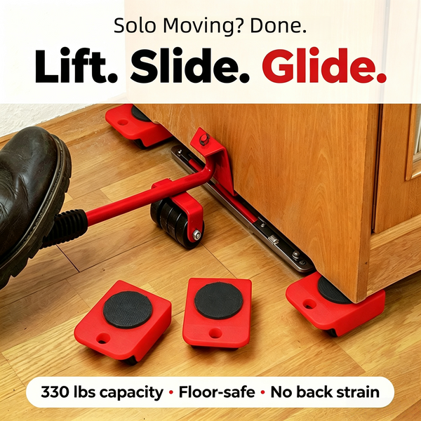 Furniture Lifter & Slider Set – Move Heavy Furniture Alone, Protect Floors