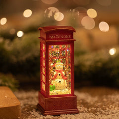 Christmas Light-Up Musical Lantern with Swirling Glitter