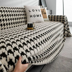 Plush Sofa Cover Protector – Soft, Anti-Slip, Machine-Washable