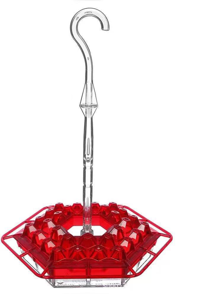 Ant Proof Hummingbird Feeder | 30 Feeding Ports, UV Resistant &amp; Ideal for Outdoor Bird Watching - Red