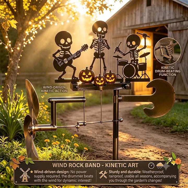 Halloween Skeleton Band Kinetic Wind Spinner – Preorder