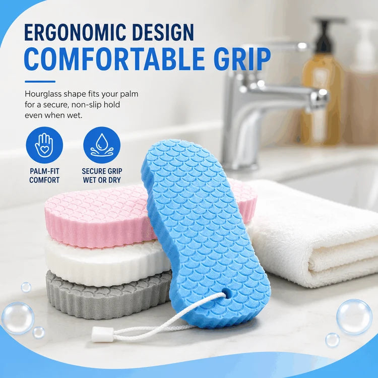 2-Pack Soft PVA Exfoliating Bath Sponge for Smooth Skin