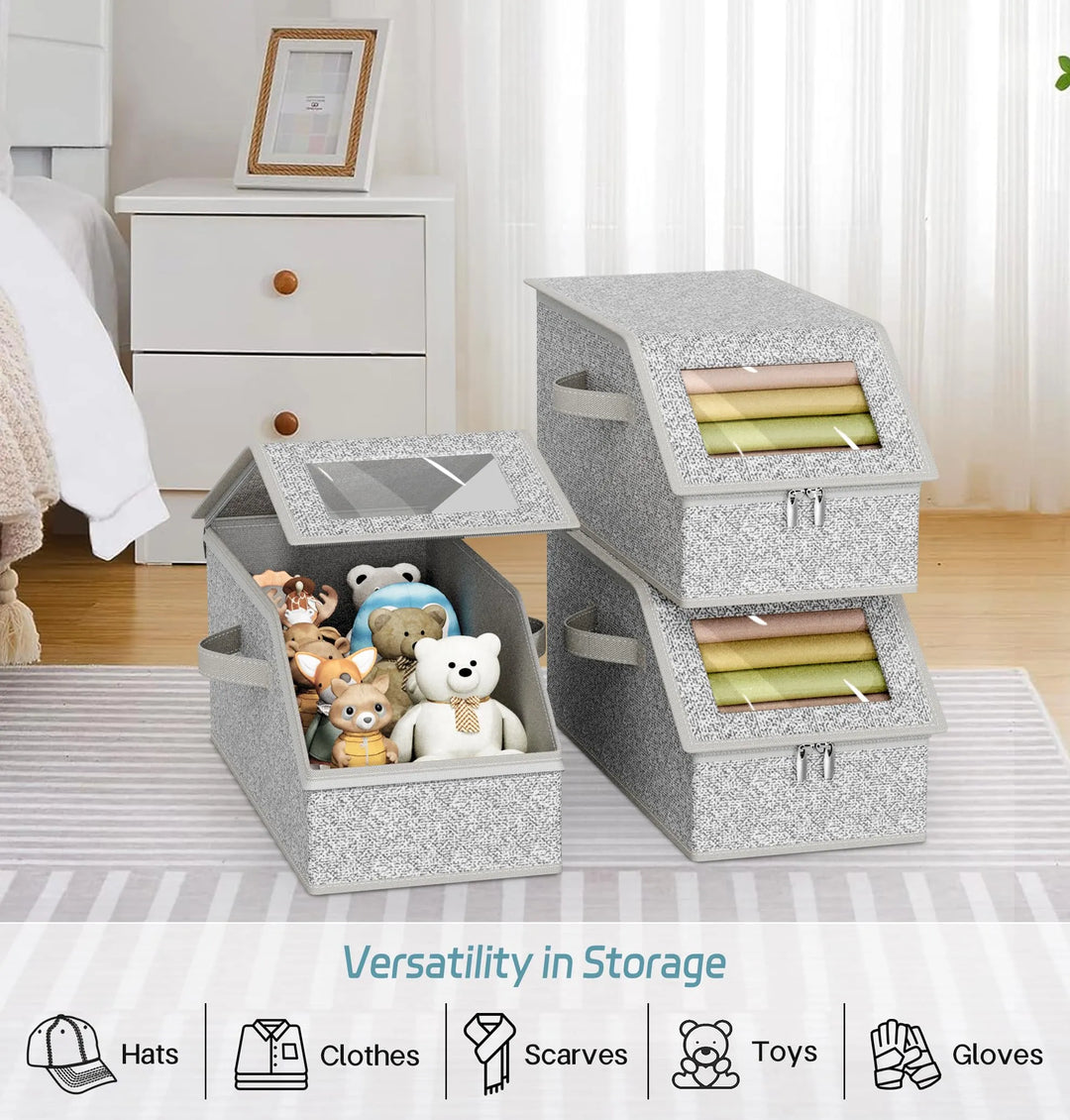 Premium Dustproof Hat Storage Box with Clear View Window