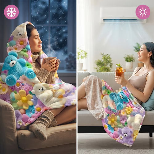 3D Plush Throw Blanket — Fluffy Flannel That Stays Soft After Washing