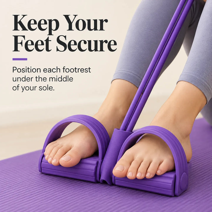 Foot-Anchored Resistance Trainer – Full Body Home Workout (3 Colors)