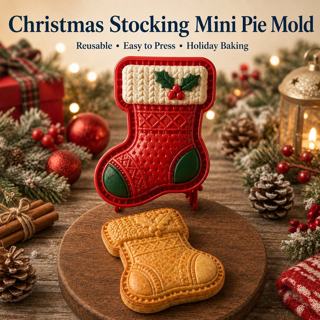 ⏳ Last Day 49% OFF – 🎄 9-Design Christmas Mini Pie Mold Collection | Reusable Embossed Molds for Shaping Detailed Santa, Snowman, Reindeer, Tree &amp; Holiday Pies 🥧✨