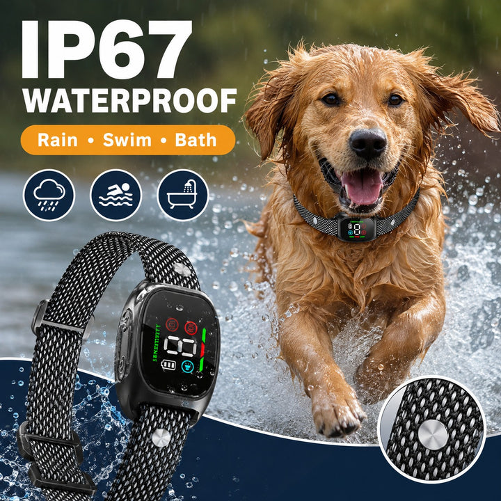 No-Shock Anti-Bark Collar – Humane Vibration &amp; Beep Training, IP67