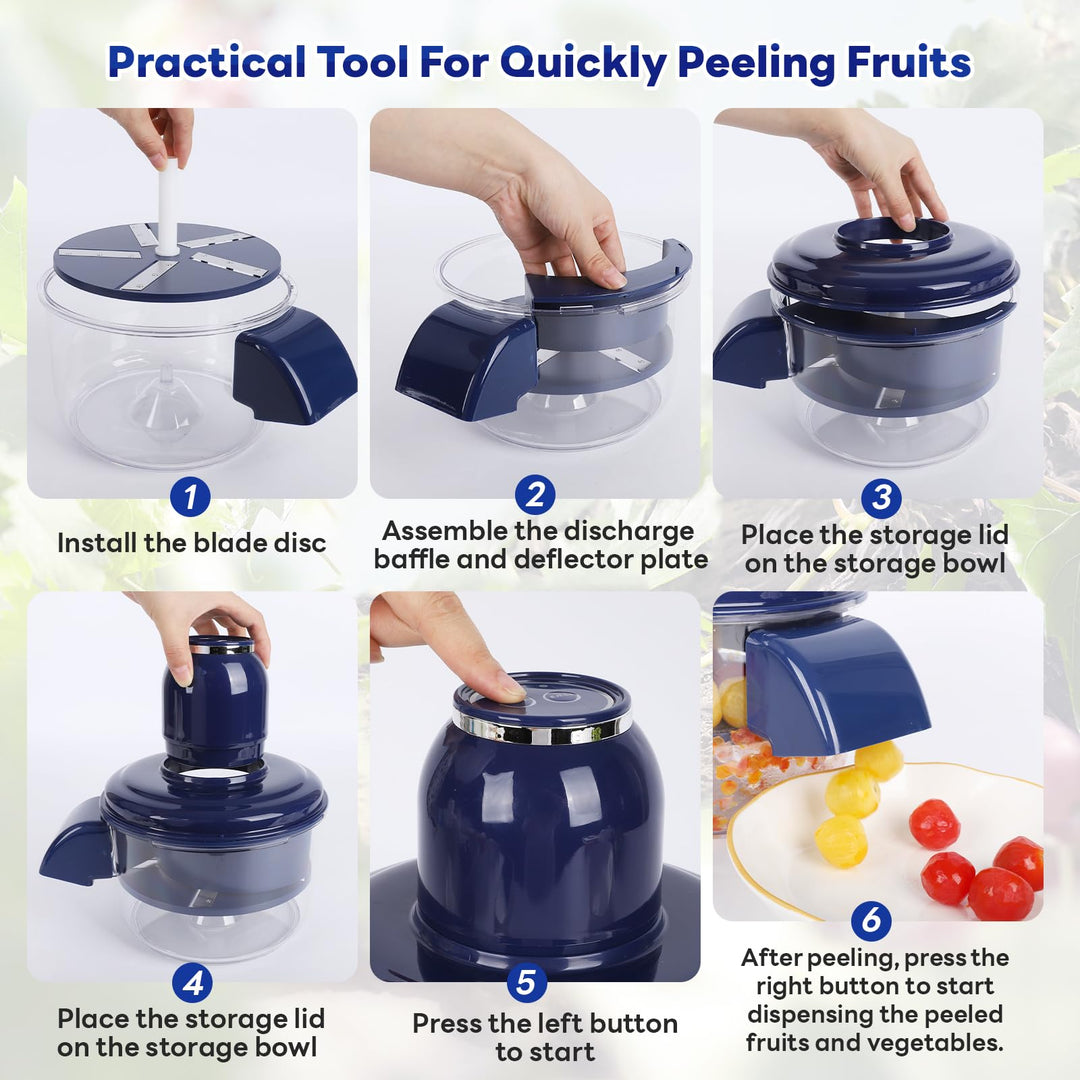 Effortless Petit Peeler – One-Touch Electric Peeler for Small Fruits