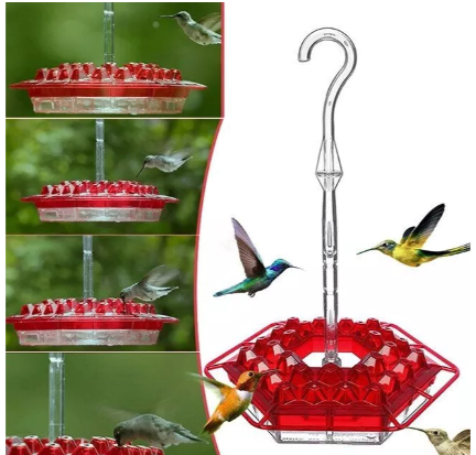 Ant Proof Hummingbird Feeder | 30 Feeding Ports, UV Resistant &amp; Ideal for Outdoor Bird Watching