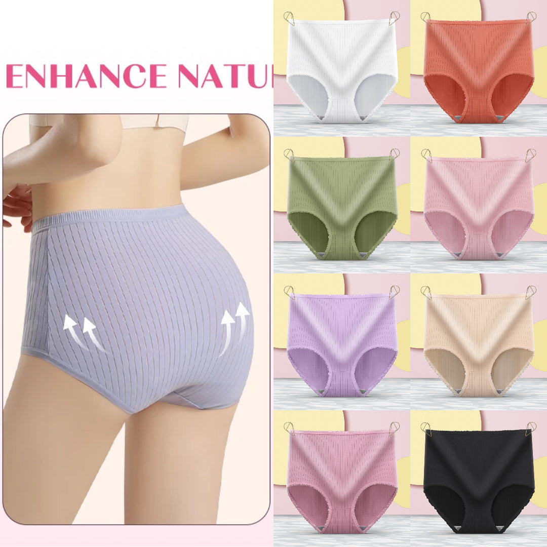 Buy 3 Get 3 Free Pack Plus-Size High-Waist Seamless-Trim Panties for Everyday Ease
